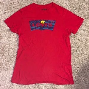 Men’s Red Levi’s Short Sleeve T-Shirt